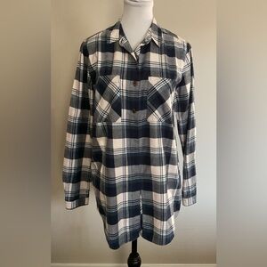 O’Neill Women’s Long Plaid Flannel Button Down
